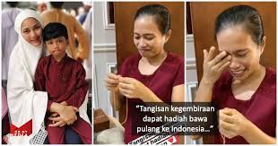 Penata laksana rumah tangga asing bahan publisitas dan publikasi terkait. Bakal Pulang Ke Indonesia Pembantu Rumah Sebak Fasha Sandha Hadiahkan Rantai Emas