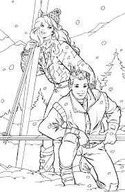 Barbie dressed for the party. Online Coloring Pages Ken Coloring Barbie And Ken Skiing Barbie