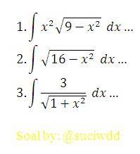 Integrate x 2 sin y dx dy x 0 to 1 y 0 to pi. Contoh Soal Integral Akar