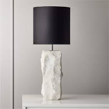 This table lamp set has just the right combination of blue and brown hues to create a coastal farmhouse accent on your end tables or nightstands. Raw Marble Table Lamp Reviews Cb2