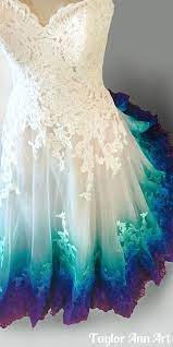 Peacock Wedding Dress Custom Coloring By Taylorannart Dye Wedding Dress Peacock Wedding Dresses Wedding Dresses