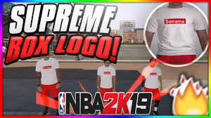 Nba 2k19 Custom Supreme Shirts Free Hypebeast T Shirts How To Get Bape Supreme Gucci Nba 2k19 Youtube