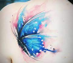 Watercolor Butterfly Tattoo By Kati Berinkey Post 17247 Butterfly Tattoo On Shoulder Butterfly Back Tattoo Watercolor Butterfly Tattoo