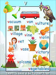Download letter v stock photos. V Words Phonics Poster Free Printable Ideal For Phonics Practice