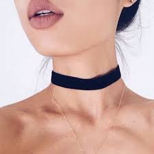 Suede Simple Choker Color Black Cake Life Bar Necklace Chokers Vertical Bar Necklace