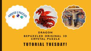This 3d puzzle has a difficulty level of 3 (out of 3). Dragon 3d Crystal Puzzle Tutorial By Bepuzzled Youtube