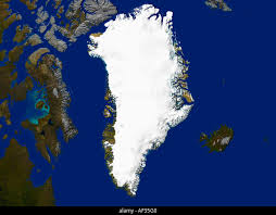 Satellite Image Of Greenland Stock Photo - Alamy