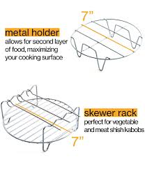 Xl Air Fryer Accessories Xl For Power Airfryer Xl Gowise And Phillips Set Of 5 Includes A Recipe Book Fit All 5 3qt 5 8qt Air Fryer Power Air Fryer Xl Fryer