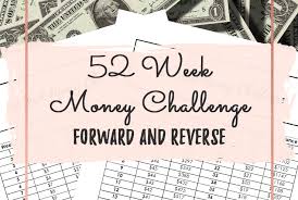 52 Week Money Challenge Forward And Reverse Printable