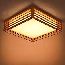 55 Cm Japanese Style Ceiling Lamp Restaurant Bedroom Balcony Room Lights Led Ceiling Lamp Solid Wood Square Lamp Amazon Co U Aydinlatma Elemanlari Avize Lamba