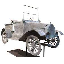 Rare Model T Roadster Weathervane Circa 1920 1930 This Is A Rare Copper Car Weathervane With A Hand Made Model Of A Pr Weathervanes Weather Vanes Antiques