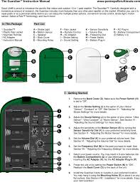 We looked at the top 8 indoor & outdoor pest deterrents and dug through the reviews from 37 of the most popular review sites including and more. Up1621 Guardian User Manual Guardian V4 040109 En Good Life