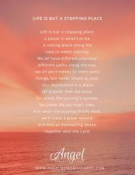 Life Is But A Stopping Place Funeral Memory Poem For Memorial Cards Grief Poem Memorialcards Funeralpo Funeral Poems Funeral Poems For Mom Memorial Poems