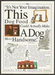 Purina O N E Lamb Rice Formula Dog Food 1995 Print Ad