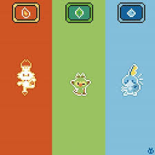 Pokemon Sword Shield Starters Pixel Art Pokemon Hield