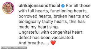 Ulrika jonsson decided to celebrate reaching a milestone amount of instagram followers by lending her support to a good cause, naked. Ulrika Jonsson 53 Slams Claims She Jumped Covid Vaccine Queue Daily Mail Online