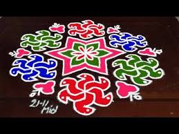 Sankranthi Peacock Rangoli Designs With 21 11 Middle Muggulu With Dots Rangoli Designs Youtube Rangoli With Dots Rangoli Designs Muggulu Design