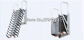 1 pair kayak steel wall mount rack ladder storage surfboard canoe folding hanger. High Quality Wall Mounted Folding Ladder Loft Stairs Attic For Folding Ladder Black New Ladders Aliexpress
