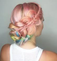 We wanted to do an 'older girl's' hairstyle, so we hope you older girls will love this pulled dutch braid. 18 Rainbow Hairstyles Prettier Than An Easter Egg Brit Co