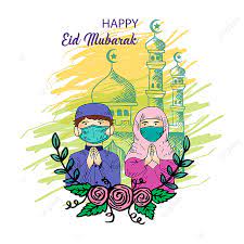 Contact happy eid mubarak on messenger. Happy Eid Mubarak With Muslim Couple Adult Cartoon Ceremony Png And Vector With Transparent Background For Free Download
