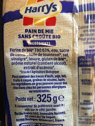 Pain 100 Mie Nature Biologique Harrys 325 G