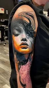 Hi, I’m Kenneth a Tattoo Artist in Arizona!, Would you let me tattoo you?,  This is the start to her sleeve. This was the second session. We should  finish the outside of her arm with one more session. ...