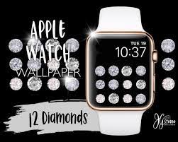 Apple Watch Wallpaper 12 Diamonds Watch Face Design Etsy Apple Watch Apple Watch Wallpaper Watch Wallpaper