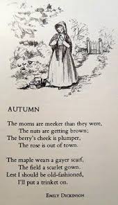 Autumn Poem By Emily Dickinson Autumn Poetry Autumn Poems Emily Dickinson