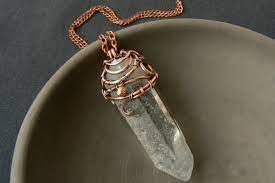 Crystal Necklace Raw Quartz Pendant Wire Wrapped Necklace Etsy Raw Crystal Necklace Raw Crystal Jewelry Earthy Jewelry