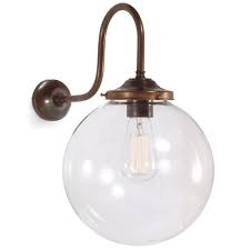 Led wall light gooseneck mount sconce switch reading lighting. Wall Lamp With 25 Cm Glass Ball And Gooseneck Arm O 20 35 Cm Casa Lumi