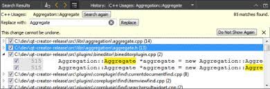 However, in camel, the equivalent words are when and the block ends with a.end(). Refactoring Qt Creator Manual