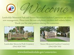 Municipal Cemeteries City Of Fort Lauderdale Fl