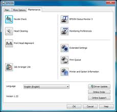 Changing The Language Of The Printer Software Screens Standard Epson Printer Software Windows