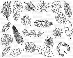 21 Doodle Tropical Leaves Vector Pack Hand Drawn Doodle Etsy Hand Drawn Leaves How To Draw Hands Typography Hand Drawn