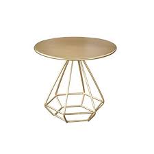 Qyszyg Champagne Gold Small Round Table Creative Living Room Parlor Small Coffee Table Simple Creative Coffee Table Nordic Style Living Room Coffee Table Size