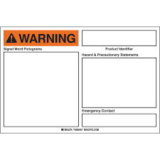 At the end of the document are several blank labels that you can customize. Brady Part 145957 Blank Write On Ghs Labels Bradycanada Ca