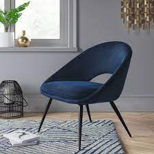 rendle modern partially open accent chair with metal legs velvet project 62 target accent chairs chair modern accent chair