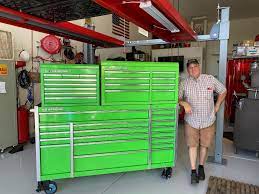 72 In X 22 In Triple Bank Roller Cabinet Green In 2021 Tool Shed Organizing Tool Storage Woodworking Shop Layout