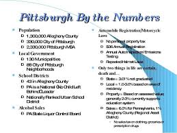 Pittsburgh By The Numbers Https Www Slideshare Net Mobile Lizcaplan Pittsburgh Facts Presentation Pittsburgh Life Presentation