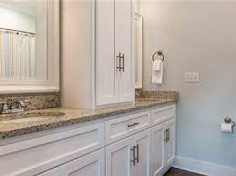 I bought sherwin williams superpaint in a satin latex. Sherwin Williams Topsail At Tortuga Sunset Bathroom Paint Colors Sherwin Williams Bathroom Painting Bathroom