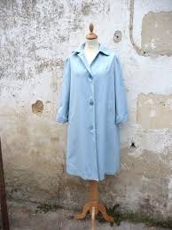Vintage 1950s 1960s Soft Blue Flared Peter Pan Collar Raincoat Etsy Raincoat Charming Clothes Soft Blue