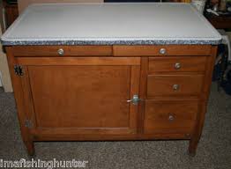 Much work was put into staining the new wood panels to match them up with these cabinets are commonly called hoosier cabinets as they were mostly made in indiana. Antique Refinished Hoosier Cabinet Bottom Antique Price Guide Details Page