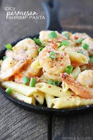 Spicy Parmesan Shrimp Pasta Seafood Recipes Recipes Shrimp Parmesan Pasta