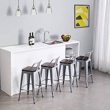 Here, you can find stylish counter height bar stools & chairs that cost less than you thought possible. Tongli Metal Bar Stools Kitchen Counter Height Barstools Set Of 4 Metal Counter Stools 30 Inches Silver Low Back Pricepulse