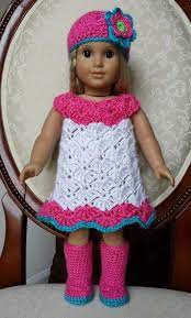 Bestseller favorite add to 18 doll madison maxi dress crochet pattern, crochet doll shoes pattern,doll headband pdf crochet pattern, crochet doll clothes. Crocheted American Girl 18 Doll Dress Outfit Clothes Boots Set No Crochet Patter Doll Clothes American Girl Crochet Doll Dress American Girl Clothes Patterns