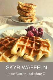 Skyr Waffeln Waffeln Lebensmittel Essen Waffeln Ohne Butter