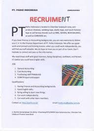 Check spelling or type a new query. Info Lowongan Kerja Pt Paiho Indonesia Universitas Muhammadiyah Sukabumi