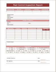 Their trusted pest control service providers also make sure that the area they have rid of pests does not become contaminated for the dwellers' safety. Pest Control Inspection Report Template Microsoft Word Excel Templates