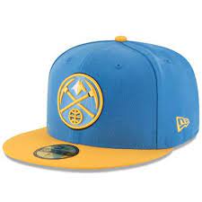 Denver Nuggets New Era Official Team Color 2tone 59fifty Fitted Hat Light Blue Yellow Denver Nuggets Gorra Gorras