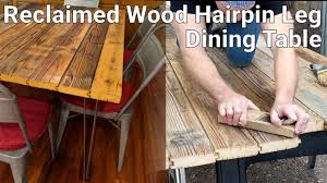 Explore 69 listings for wood dining table with metal legs at best prices. Reclaimed Wood Metal Hairpin Leg Dining Table Youtube